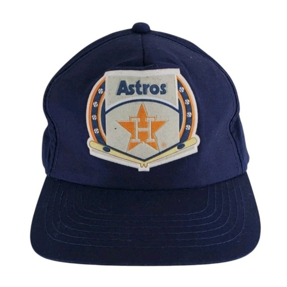 Vtg Houston Astos Snapback Hat Cap Baseball Navy Blue Onesize Drew Pearson 1980s - Picture 11 of 12